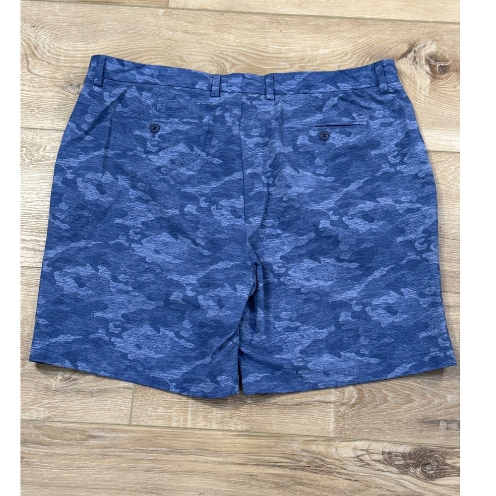 Vineyard Vines Performance Golf Shorts Mens 40 Blue Camo Stretch Nylon Spandex - Picture 2 of 6